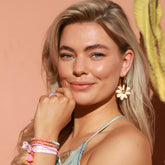 Boucles d'oreilles dorées créoles coquillage